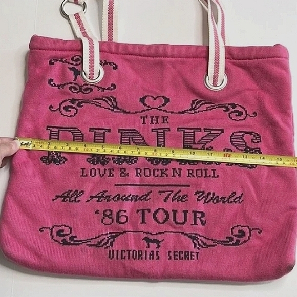 VICTORIA'S SECRET PINK THE PINKS ROCK N ROLL '86 TOUR TOTE BAG, RETIRED - Picture 5 of 7